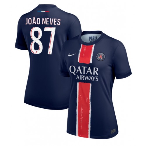 Ženski Nogometni dresi Paris Saint-Germain Joao Neves #87 Domači 2024-25 Kratek Rokav